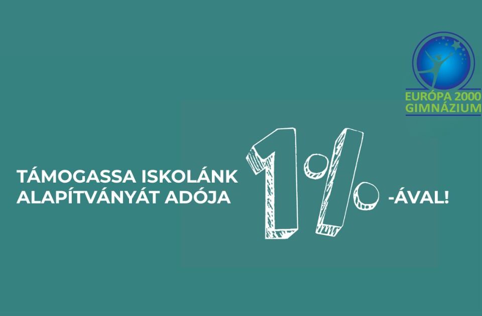Európa 2000 gimnázium Adó 1 százalék 2026