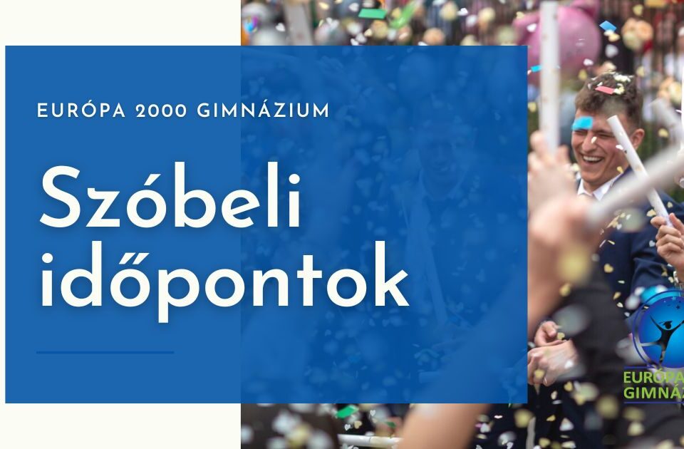 Szóbeli felvételi időbeosztás